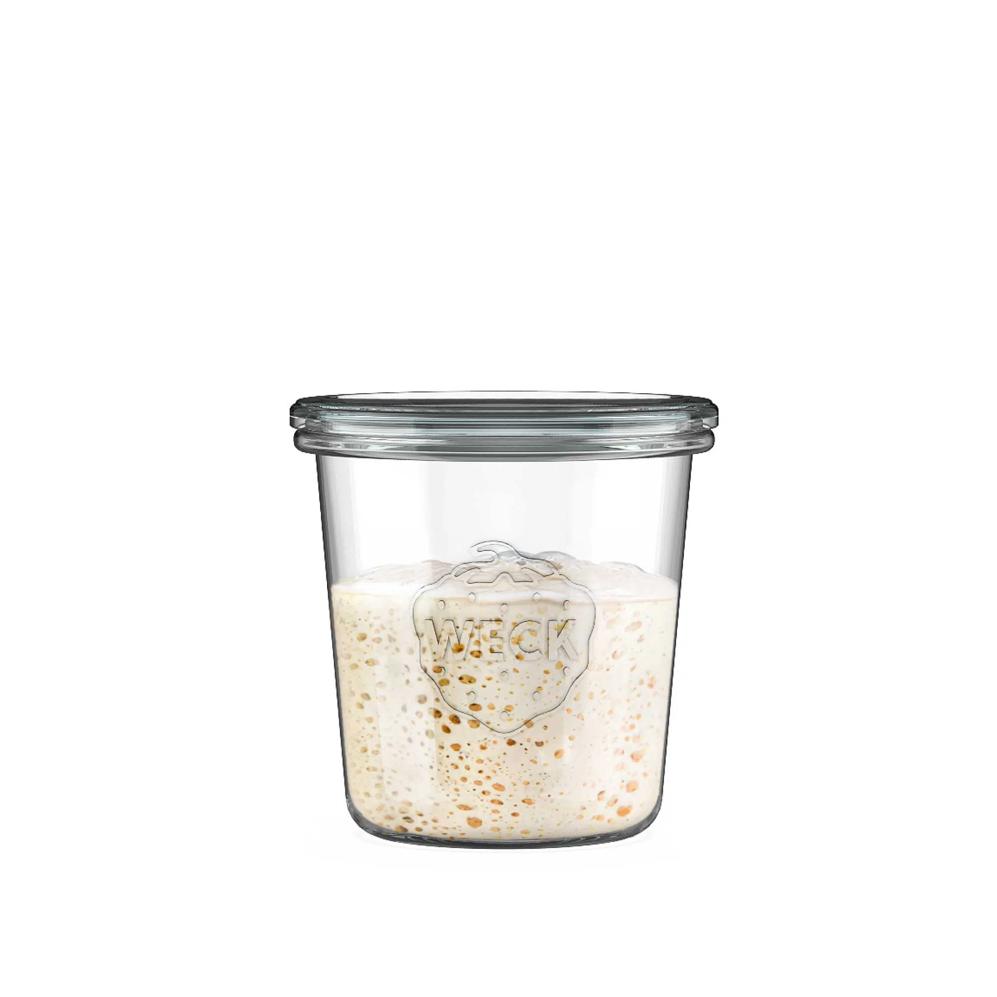 Weckpot met zuurdesem starter