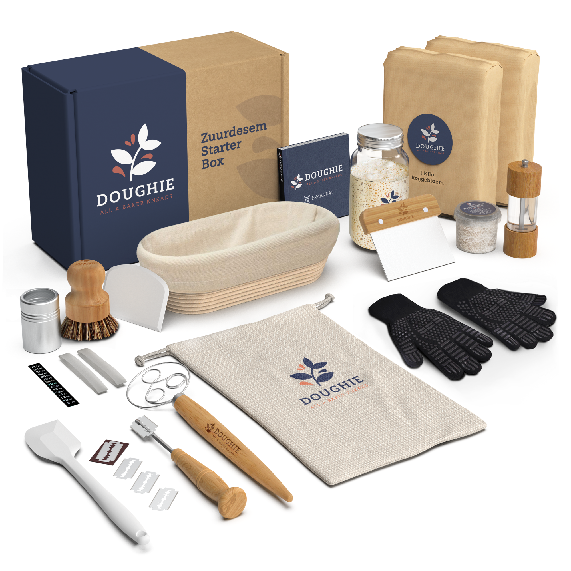 Doughie - Zuurdesem starter set deluxe ovaal