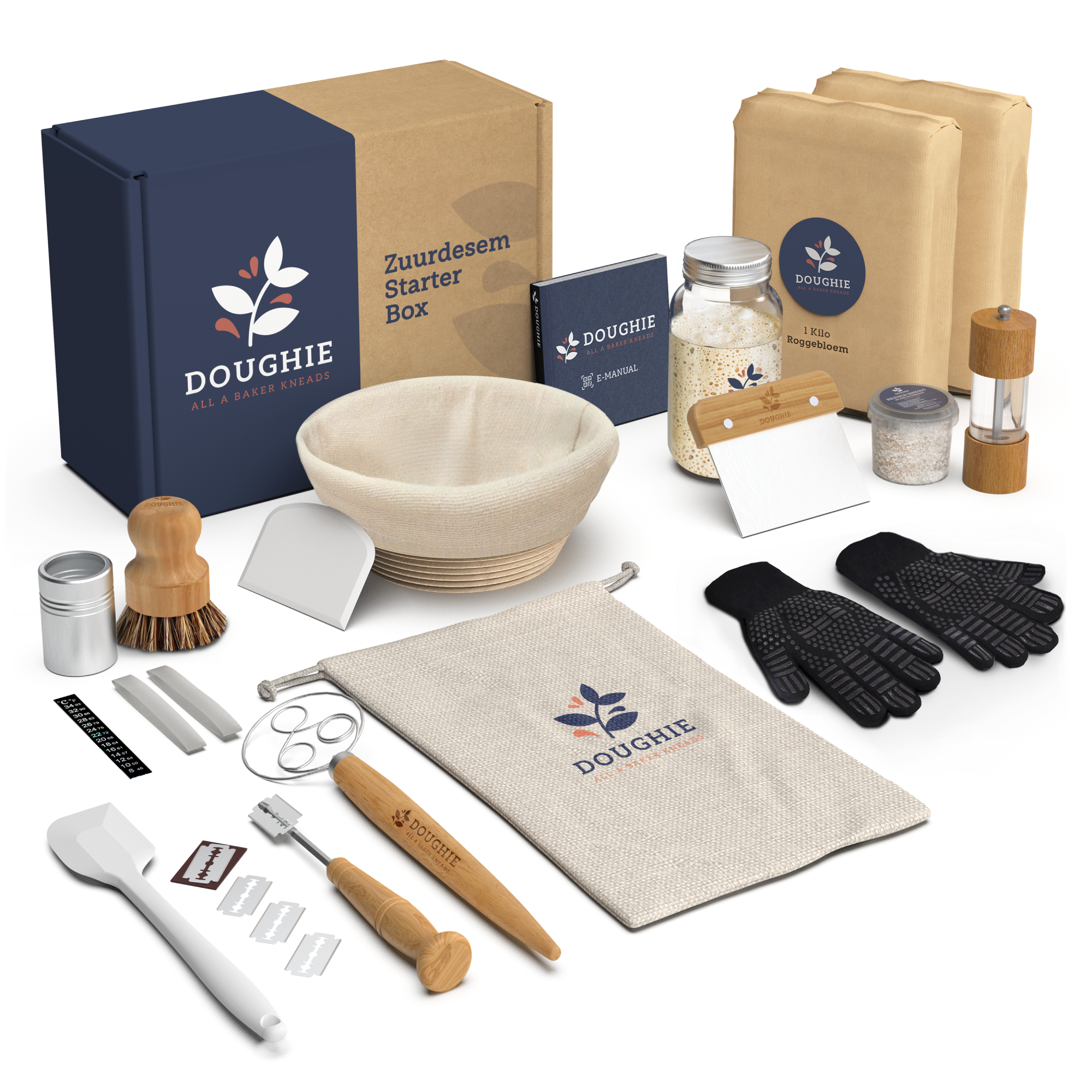 Doughie - Zuurdesem starter set deluxe rond